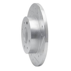 Nissan TSURU Brake Rotor (1) - Front Right - R1 Concepts - Drilled & Slotted - Silver - `86-`06